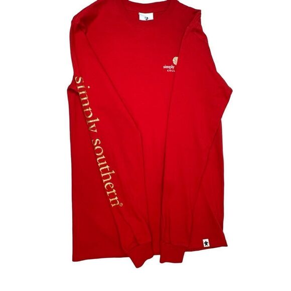 simply southern Red Santa Clause “believe” Long Sleeved T Shirt Size Small - Picture 4 of 17